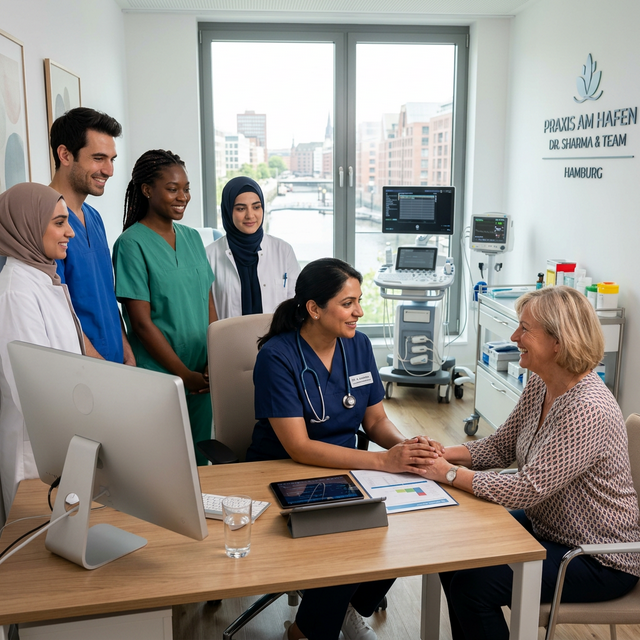 Multikulturelles Ärzteteam